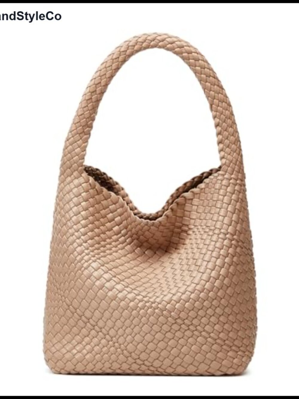 Handwoven Vegan Leather Tote Bag with Clutch for Beach Travel